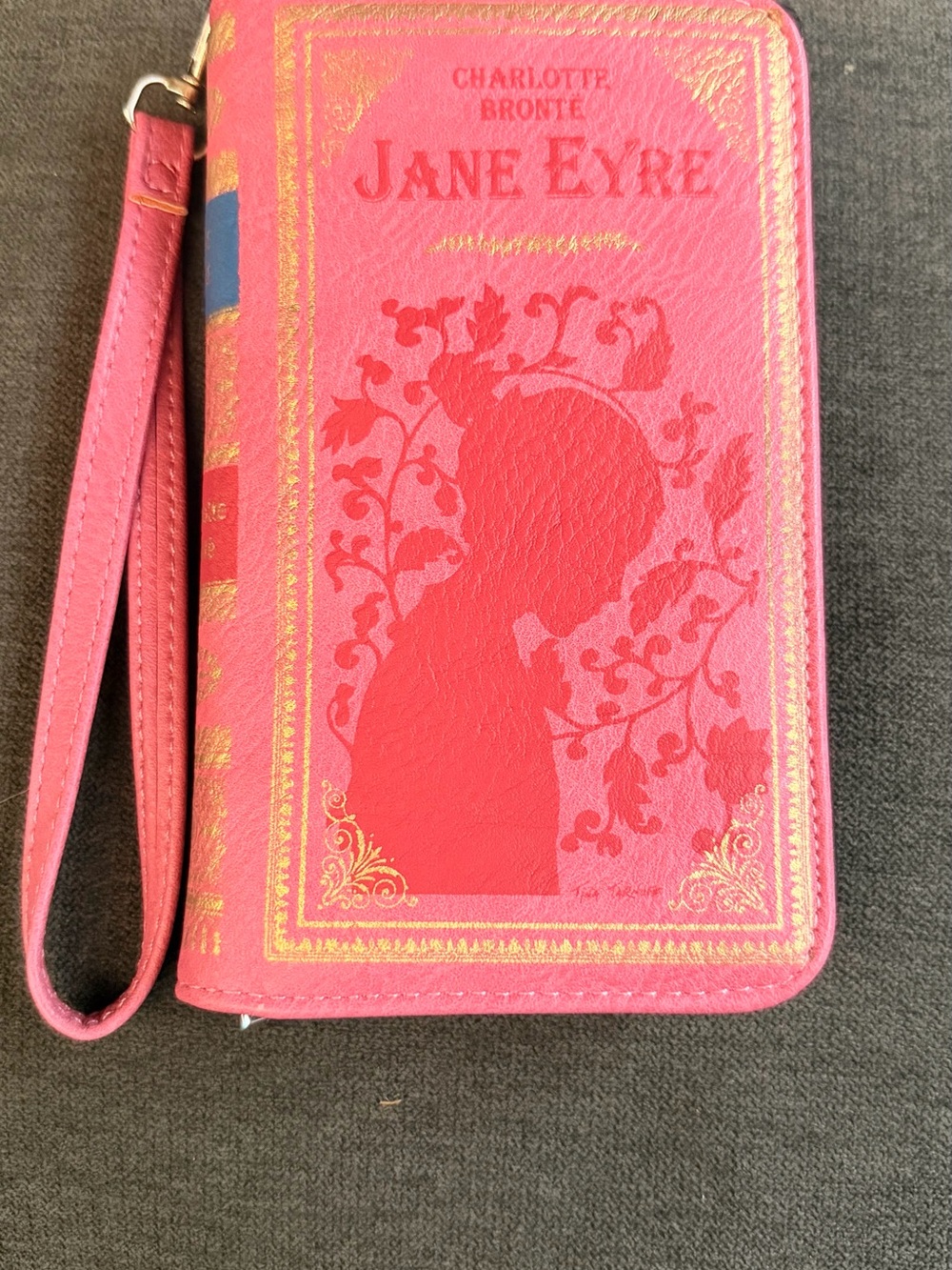 Jane Eyre Embossed Wristlet Wallet - Pink